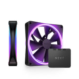 NZXT F140 RGB DUO Twin Pack Computerkabinet Ventilator 14 cm Sort 2 stk