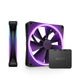 NZXT F140 RGB DUO Twin Pack Computerkabinet Ventilator 14 cm Sort 2 stk