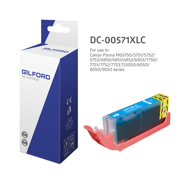 Gilford DC-00571XLC blækpatron 1 stk Kompatibel Blå
