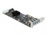 DeLOCK 89008 interface-kort/adapter Intern PCIe, SATA, USB 3.2 Gen 1 (3.1 Gen 1)