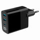 Gembird TA-UC-PDQC30LCD-BK-02 oplader til mobil enhed Universel Sort Vekselstrøm Hurtig opladning Indendørs