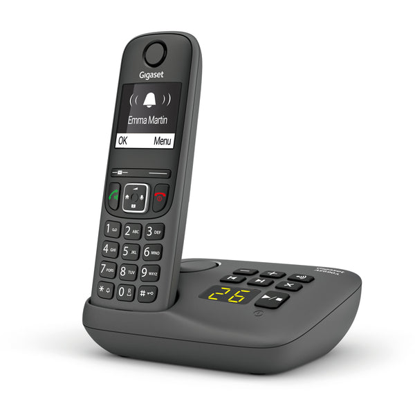 Gigaset AE690A Analog/DECT-telefon Nummervisning Anthracit