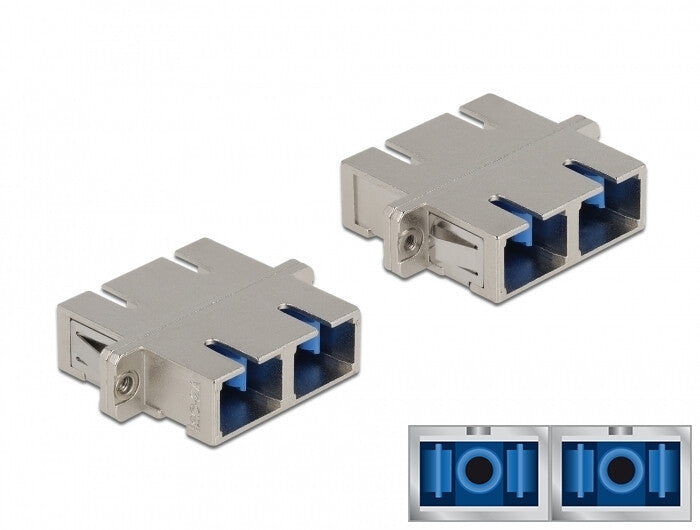 DeLOCK 86873 fiber adapter SC 2 stk Sølv