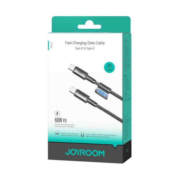 JOYROOM S-A50 C C USB-kabel USB 2.0 1,2 m USB C 0,48 Gbit/sek. 60 W Grå