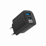 Gembird TA-UC-PDQC30LCD-BK-01 oplader til mobil enhed Smartphone, SmartWatch, Tablet Sort Vekselstrøm Hurtig opladning Indendørs