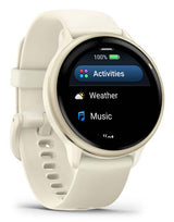 Garmin vívoactive 6 3,05 cm (1.2") AMOLED 42 mm Digital 390 x 390 pixel Berøringsskærm Hvid Wi-Fi GPS (satellit)