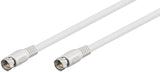 Goobay 50738 koaxial kabel 2,5 m F-type Hvid