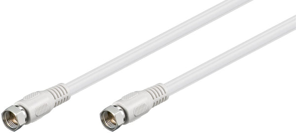 Goobay 60724 koaxial kabel 0,5 m F-type Hvid