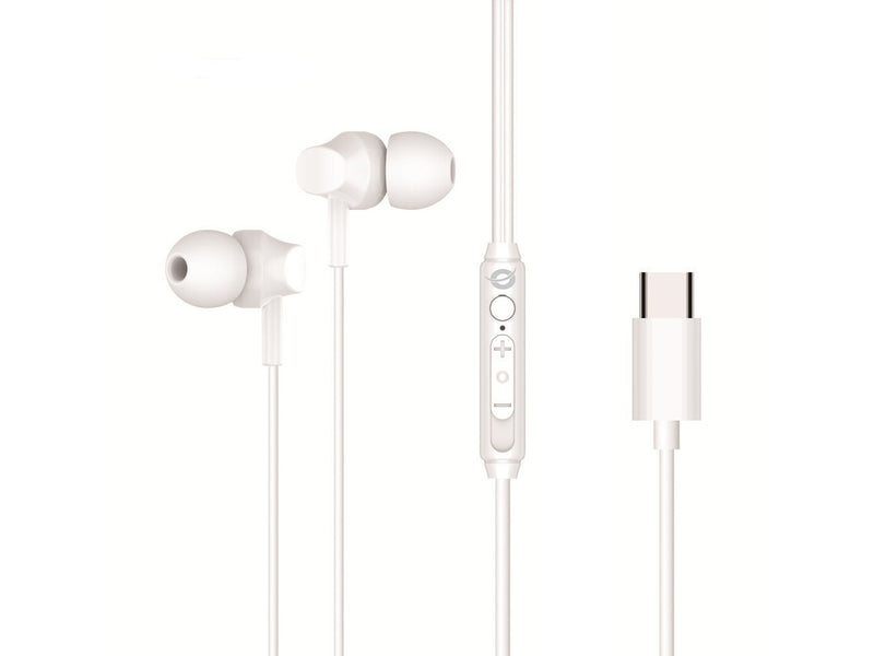 Conceptronic BRENDAN03W hovedtelefoner/headset Ledningsført I ørerne Opkald/musik USB Type-C Hvid