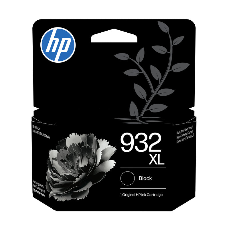 HP Original 932XL-blækpatron med høj kapacitet, sort