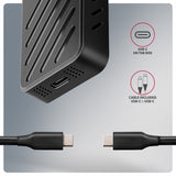 Axagon EEM2-20G NVMe-SSD-Gehäuse USB-C 3.2 20 Gbps 2230 - 2280 - schwarz SSD kabinet Sort M.2