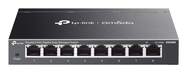 TP-Link Omada ES208G netværksswitch Administreret L2 Gigabit Ethernet (10/100/1000) Sort