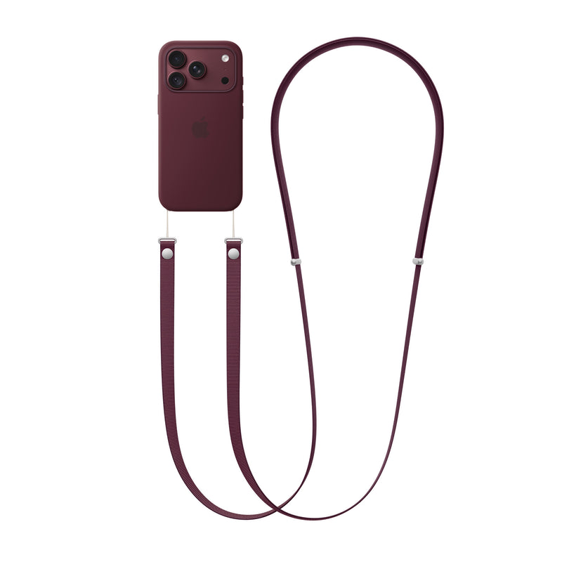 Apple Crossbody-rem – bordeaux