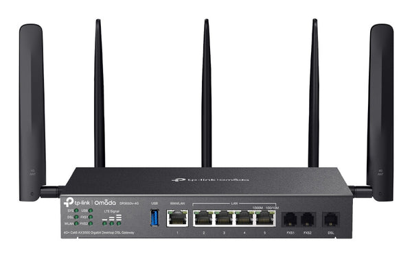 TP-Link Omada DR3650V-4G trådløs router Gigabit Ethernet Dual-band (2,4 GHz / 5 GHz) Sort