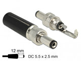 DeLOCK 89916 kabelsamler DC Sort, Rustfrit stål