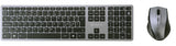 Voxicon 280 Slim Metal Wireless tastatur Mus inkluderet Universel RF trådløst QWERTY Nordisk Sort, Sølv