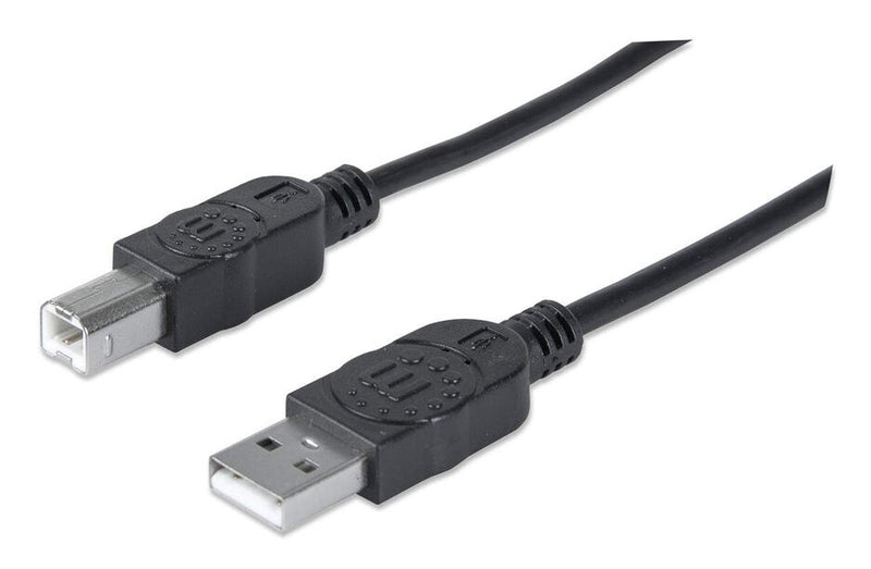 Manhattan 333368 USB-kabel USB 2.0 1,8 m USB A USB B 0,48 Gbit/sek. Sort