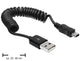 DeLOCK USB 2.0/USB mini 0.6m USB-kabel 0,6 m USB A Mini-USB A 0,48 Gbit/sek. Sort