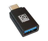 LC-Power LC-ADA-U31C kabel kønsskifter USB C USB A Sort