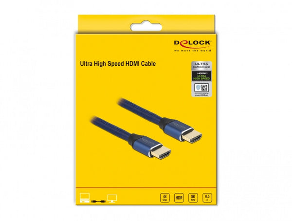 DeLOCK 85445 HDMI-kabel 0,5 m HDMI Type A (Standard) Blå