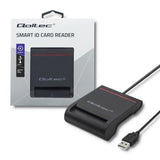 Qoltec 50642 magnetisk kortlæser USB Sort