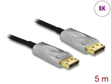 DeLOCK 85879 DisplayPort kabel 5 m Sort, Grå