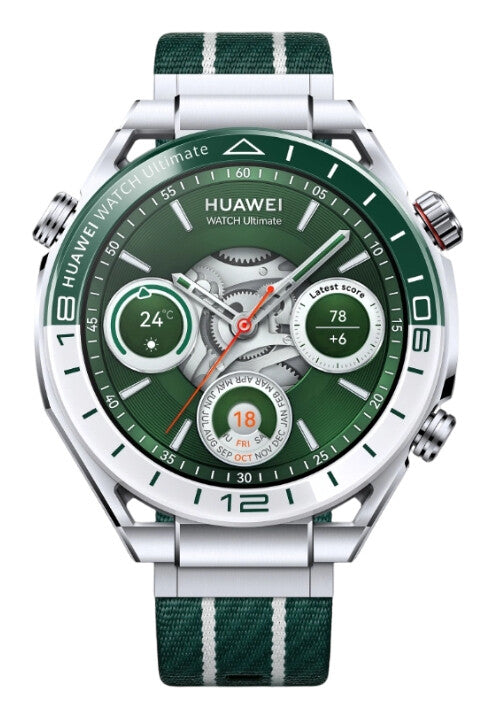 Huawei WATCH Ultimate 2 3,81 cm (1.5") AMOLED 47.8 mm Digital 466 x 466 pixel Berøringsskærm 4G Krom, Grøn Wi-Fi GPS (satellit)