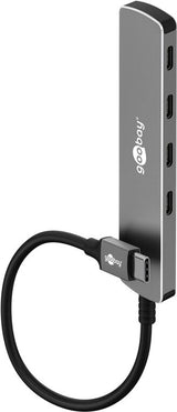 Goobay 79160 interface hub USB 3.2 Gen 1 (3.1 Gen 1) Type-C 5000 Mbit/s Grå