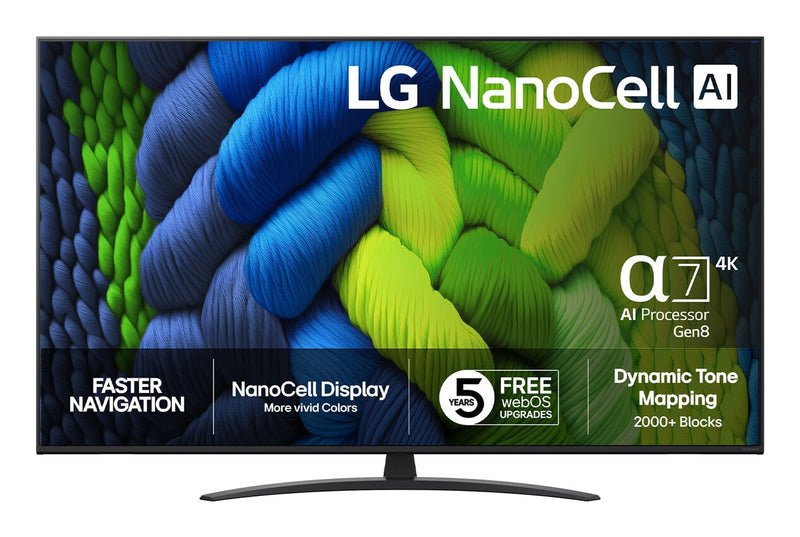 LG NanoCell AI NANO82 165,1 cm (65") 4K Ultra HD Smart TV Wi-Fi Sort