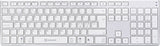 Voxicon DK-290B-WHT tastatur Bluetooth Nordisk Sølv, Hvid