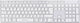 Voxicon DK-290B-WHT tastatur Bluetooth Nordisk Sølv, Hvid