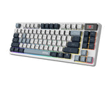 MSI FORGE GK600 TKL WIRELESS SKY tastatur Spil USB + Bluetooth QWERTY UK engelsk Blå, Hvid
