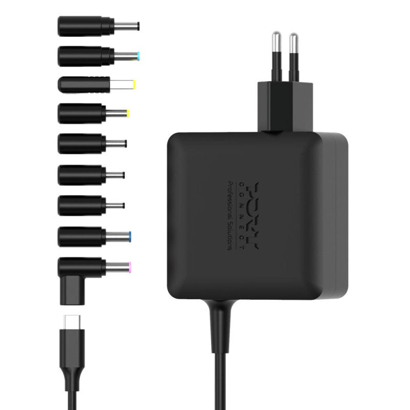 Port Designs 904065UWEU strømadapter og vekselret Indendørs 65 W Sort