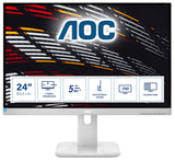 AOC P1 24P1/GR computerskærm 60,5 cm (23.8") 1920 x 1080 pixel Fuld HD LED Grå