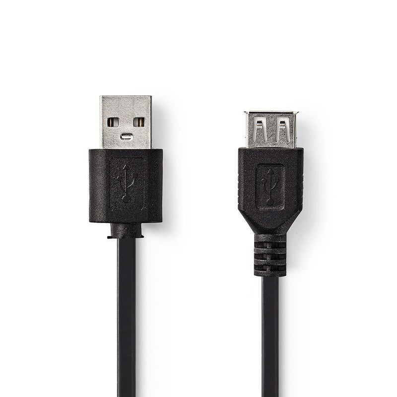 Nedis CCGB60010BK20 USB-kabel USB 2.0 2 m USB A 0,48 Gbit/sek.