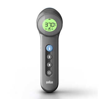 Braun BNT 400 BK Termometer med fjernregistrering Grå Pande Knapper