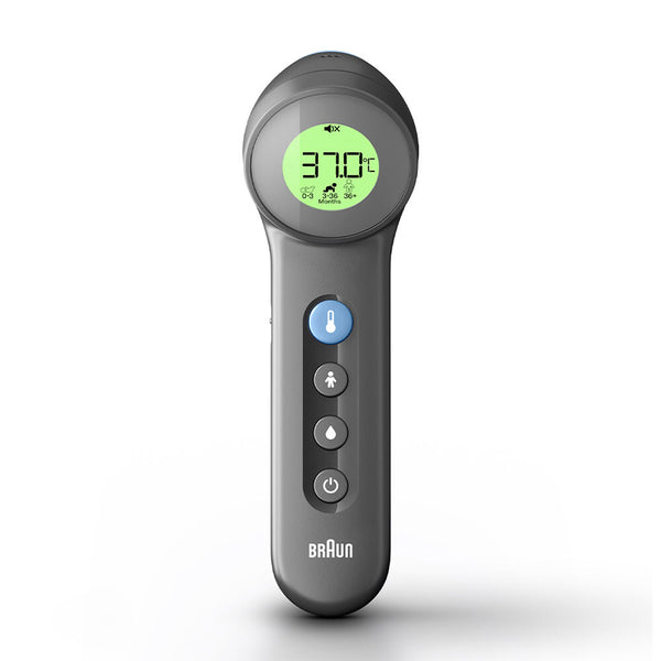Braun BNT 400 BK Termometer med fjernregistrering Grå Pande Knapper