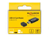 DeLOCK 91602 kortlæser USB 2.0 Sort