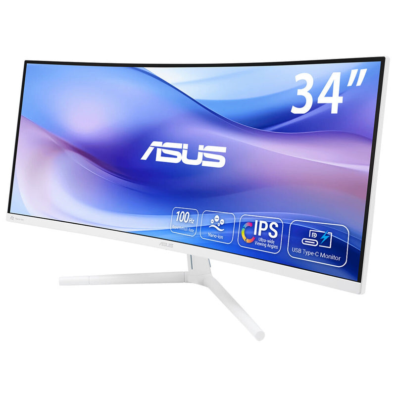 ASUS VU34WCIP-W computerskærm 86,4 cm (34") 3440 x 1440 pixel Wide Quad HD Hvid
