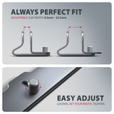 Axagon STND-VG Vertikaler Laptop-Ständer, einstellbare Breite, Aluminium Stander til laptop og tablet Grå 43,9 cm (17.3")