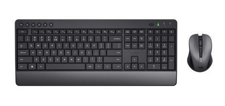 Trust TKM-45 tastatur Mus inkluderet Hjemme/kontor RF trådløst QWERTY Nordisk Sort