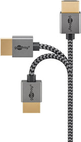 Goobay 75758 HDMI-kabel 2 m HDMI Type A (Standard) Grå