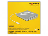 DeLOCK 42605 ODD lukning 13,3 cm (5.25") SATA III Sølv