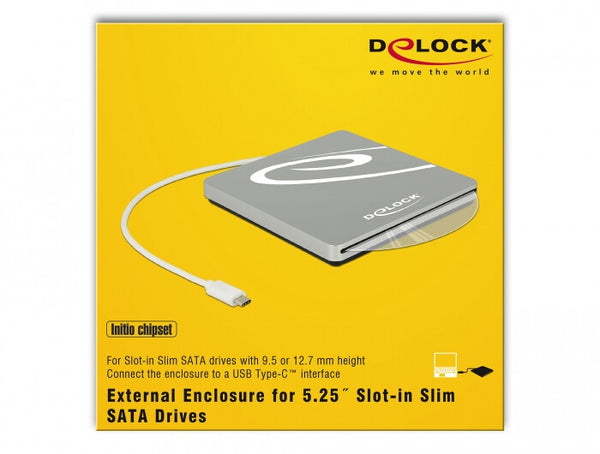DeLOCK 42605 ODD lukning 13,3 cm (5.25") SATA III Sølv
