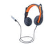 Logitech Zone Learn Headset Ledningsført Uddannelse USB Type-C Blå, Orange