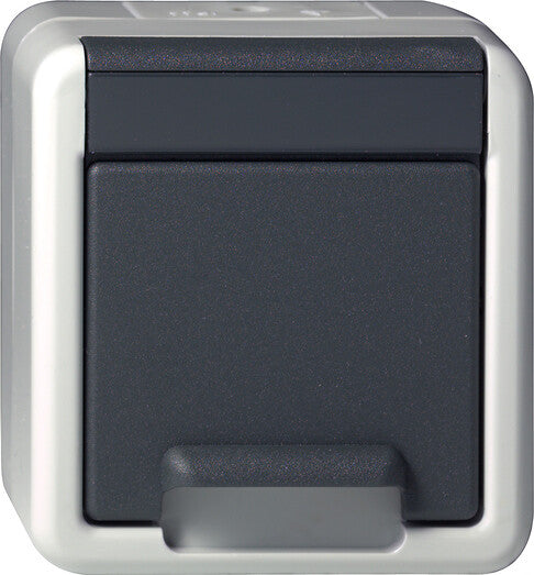 GIRA 444030 stikkontakt Schuko Grå