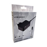 LC-Power LC-NB-GAN-65-C oplader til mobil enhed Laptop Sort Vekselstrøm Indendørs