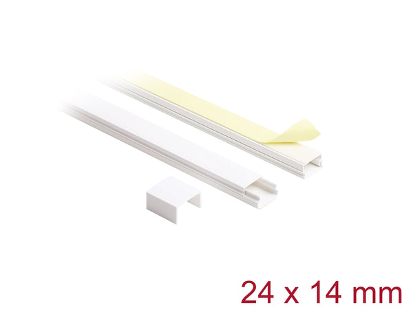 DeLOCK 22086 kabelorganisator Universel Kabelkanal Hvid 2 stk