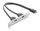 DeLOCK 67345 USB-kabel 0,355 m USB E 2 x USB A Sort