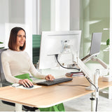 Leitz Ergo pladsbesparende dual monitor arm & laptop arm